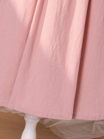 Young Girls Color-Block Top Dress, Summer