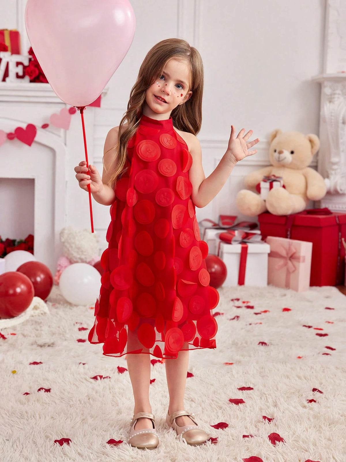 Young Girl's Sleeveless Mesh Simple Casual Everyday Dress