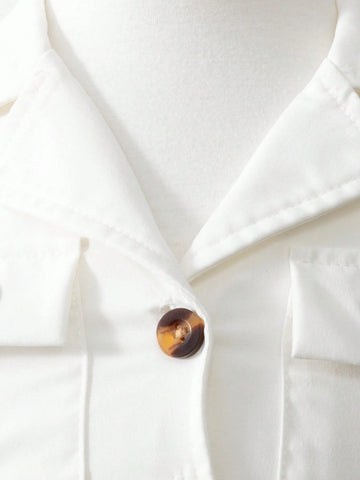 Young Girls' Sleeveless Utility Jumpsuit With Notched Collar, Woven Belt Decoration, Summer