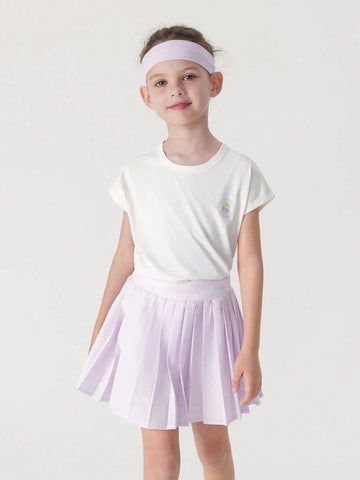 Young Girls' Soft And Breathable Loose Round-Neck Short-Sleeved T-Shirt With Quick-Drying Performance, Summer