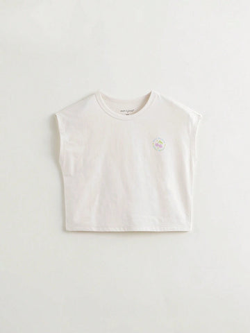 Young Girls' Soft And Breathable Loose Round-Neck Short-Sleeved T-Shirt With Quick-Drying Performance, Summer