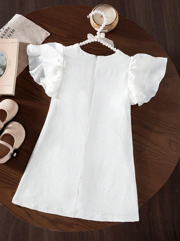 Young Girls Solid Color Simple Daily Dress