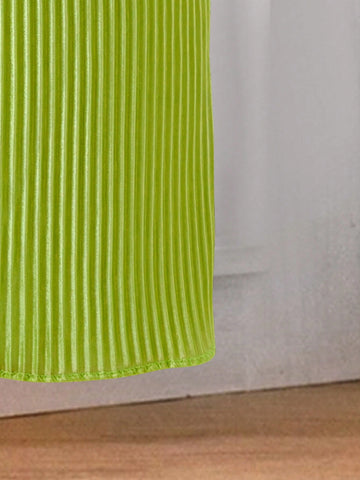 Young Girls Solid Color Sleeveless Halter Neck Casual Summer Dress