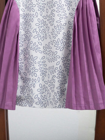 Young Girls Solid Color & Printed Patchwork Dress