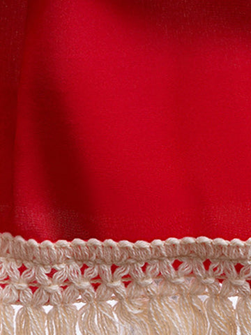 Young Girls Spaghetti Strap Fringe Performing Princess Dress, Suitable For Parties