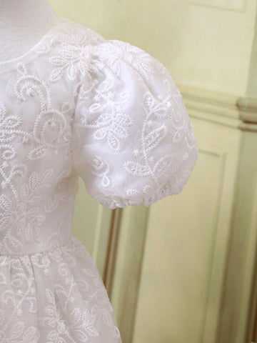 Young Girls Spring/Summer Puffy Princess Style Party Dress