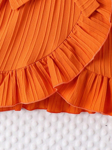 Young Girl's Stylish Vacation Belted Cami Dress