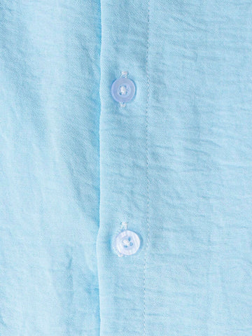 Young Girls' Summer Casual Simple Fashion Solid Color Turn-Down Collar Two-Piece Sleeveless Blouse With Tied Straps