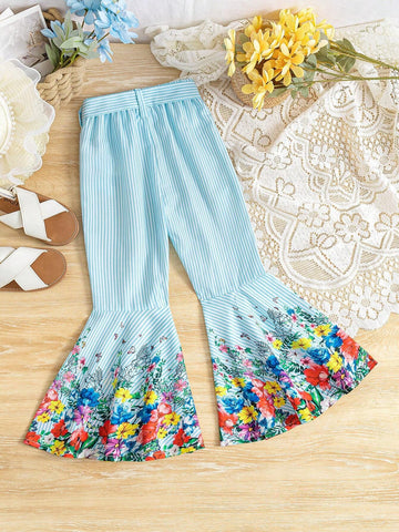 Young Girls' Summer Holiday Sporty Leisure Comfortable Beautiful Loose Long Pants