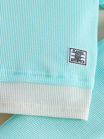 Young Girls' Summer Letter Print Short Sleeve T-Shirt And Flared Pants Fashion Two-Piece Set