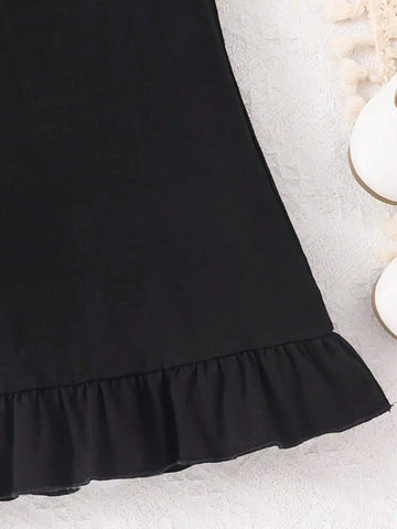 Young Girls' Summer New Letter Printed Casual Dress