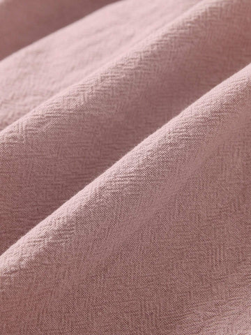 Young Girls" Summer Solid Color Batwing Sleeve Loose Casual Jumpsuit With Round Neckline