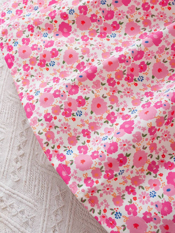 Young Girls Sweet Lace Ditsy Floral Casual Dress, Spring/Summer