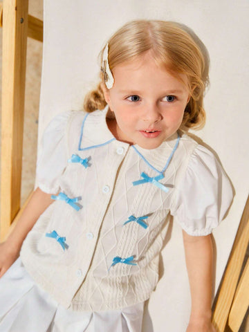 Young Girls' Vacation Style Top, Spring/Summer, Single Piece