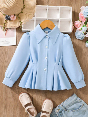 Young Girls Waist Fitted White Shirt, Suitable For Work And Casual Wear