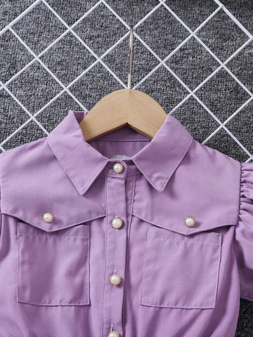 Young Women Elegant Commuting Noble Lady Bubble Striped Blouse Collar With Belted Shorts Romper