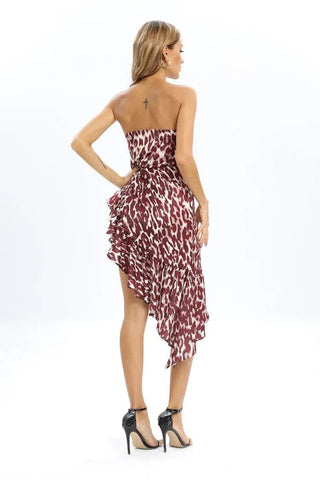 Bailey Floral Printed Rushed Midi Dress