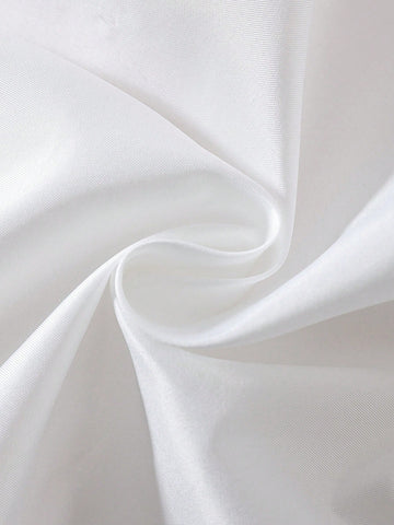 Young Girls Sweet Lace Dress With Ruffle Bell Sleeve, Round Neck, Solid Color, Waist Belt