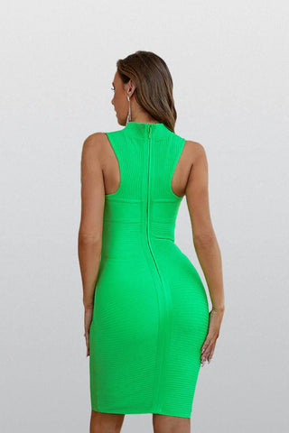 Hallie Green Bandage Bodycon Dress