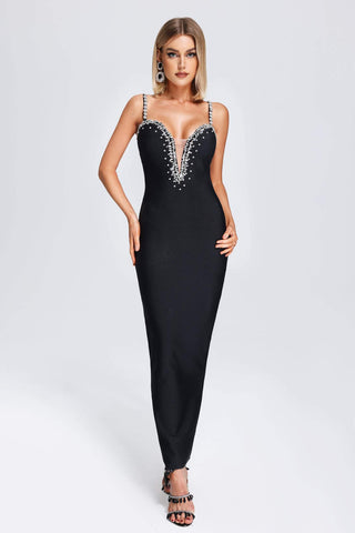 Blanche Diamante Bandage Maxi Dress