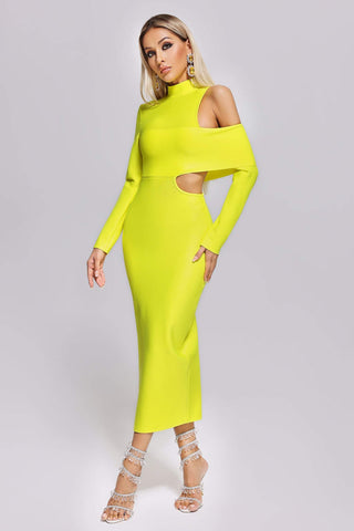 Zalca Cutout Maxi Bandage Dress