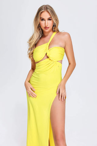 Viha One shoulder Slit Maxi Dress