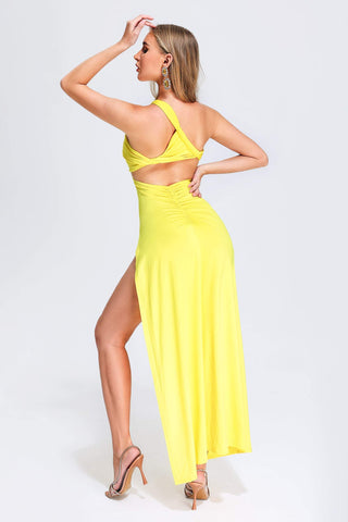Viha One shoulder Slit Maxi Dress