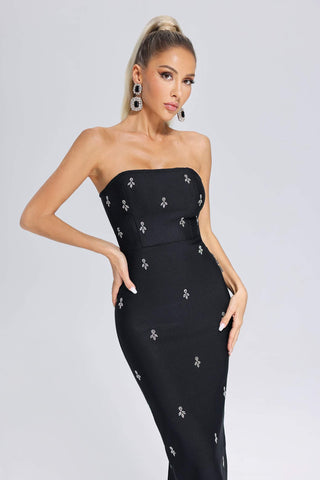 Samiya Strapless Midi Bandage Dress