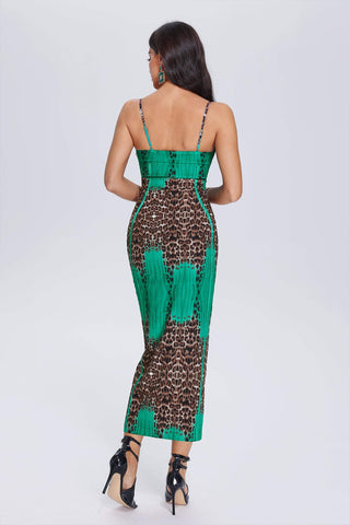 Falala Halter Printed Midi Dress