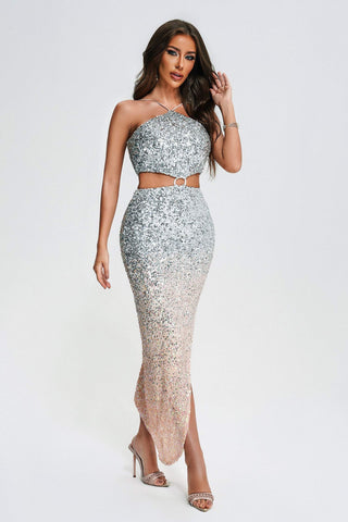Hila Halter Sequin Midi Dress