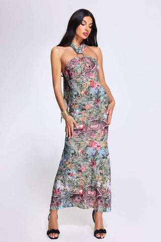 Prinsesa Halter Printed Dress