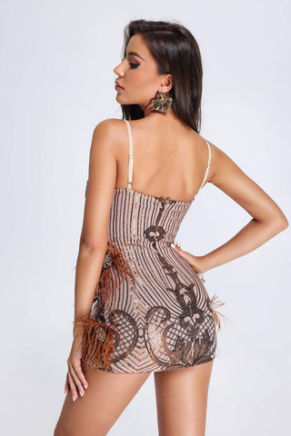 Chloie Feather Mini Dress