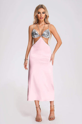 Phillisa Chain Halterneck Maxi Dress