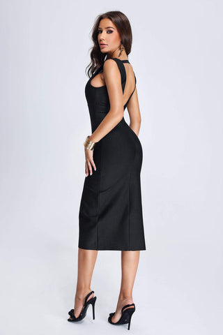 Kamarea Slit Midi Bandage Dress