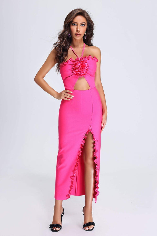 Lori Halter Midi Bandage Dress