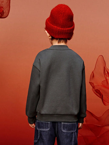 mini bala Boys' & Girls' Fleece Sweatshirt, New Year Winter Warm Long-Sleeve Top