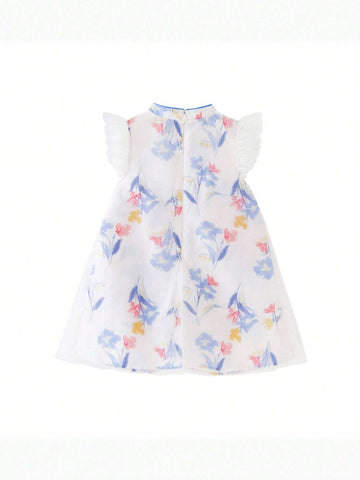 mini bala Mini Bala Cheongsam Dress Girls' Dress Princess Dress Baby National Style Hanfu Children's Wear