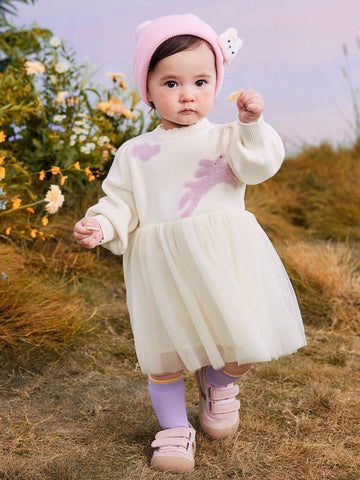 Mini Bala Girls' Cotton Sweet Puff Sleeve Dress