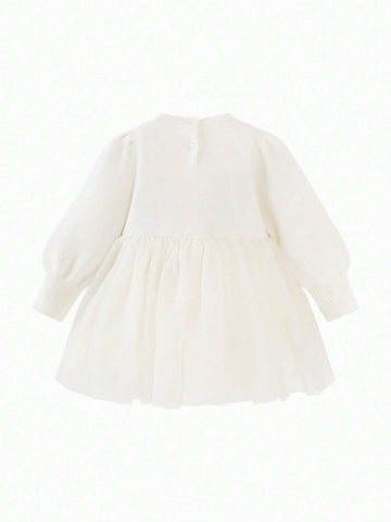 Mini Bala Girls' Cotton Sweet Puff Sleeve Dress