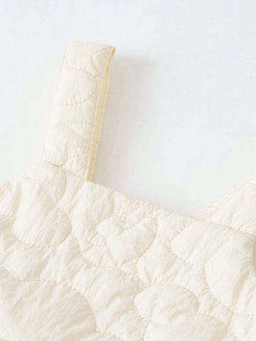 Mini Bala Girls' Padded Suspender Dress Comfortable Sweet Layered Look For Winter 2024