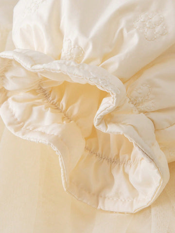 Mini Bala Girls' Sweet A-Line Dress Fall/Winter Princess Dress With Puff Sleeves