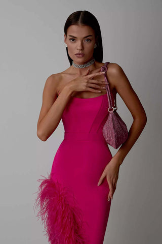 Payton Black Feather Dress