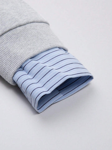 Young Girl Striped Shirt Collar Sweatshirt, Soft Comfortable Durable Stylish & Versatile Zosee