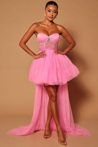 Kate Embellished High Low Tulle Dress