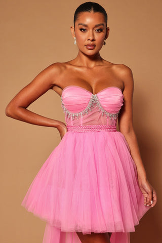 Kate Embellished High Low Tulle Dress