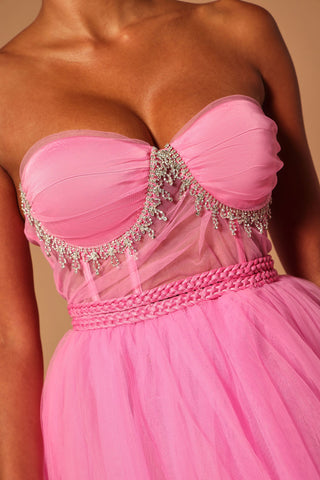 Kate Embellished High Low Tulle Dress