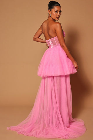 Kate Embellished High Low Tulle Dress