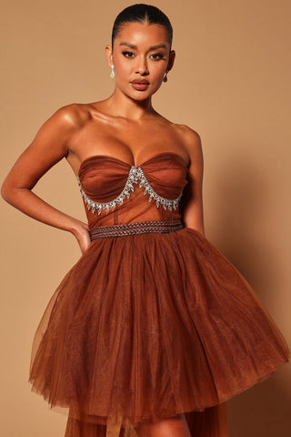 Kate Embellished High Low Tulle Dress