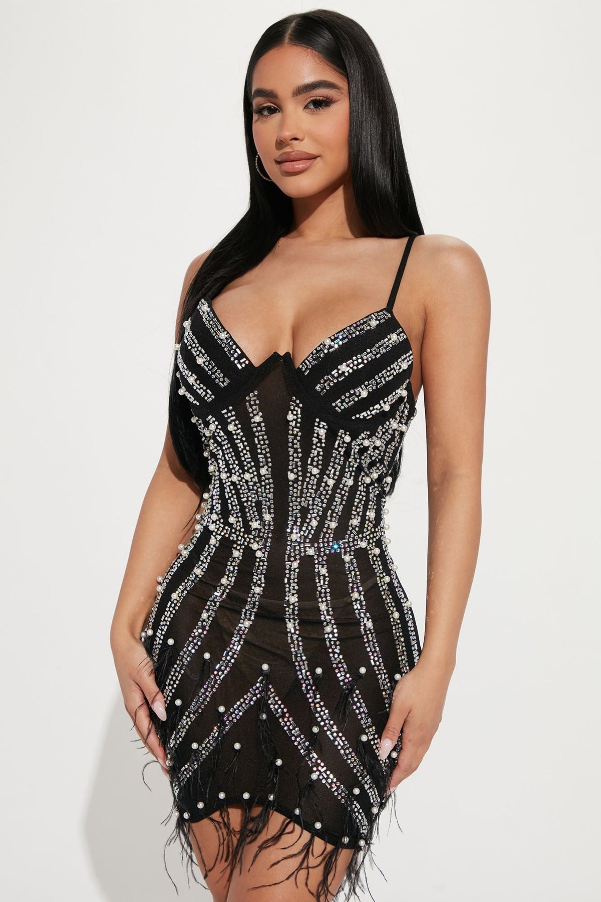 Elissa Embellished Mini Dress