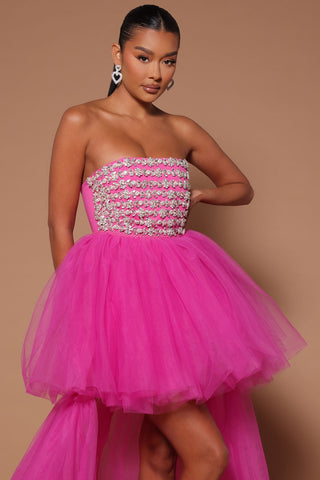 Adrianna Tulle Embellished Gown -